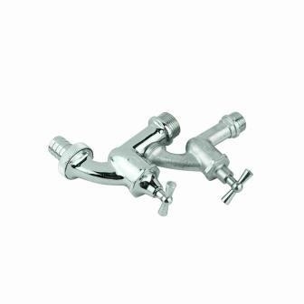 BS1010 Трубопроводные краны шланговые соединения хромированный биб краны T ручка с соплами мужской нить