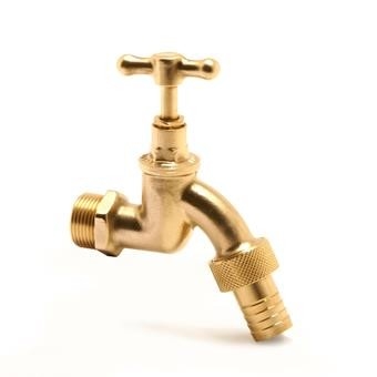 BS1010 Трубопроводные краны шланговые соединения хромированный биб краны T ручка с соплами мужской нить