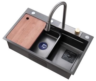 Специальный размер нано покрытие кухонные раковины ручной работы наружной раковины из нержавеющей стали