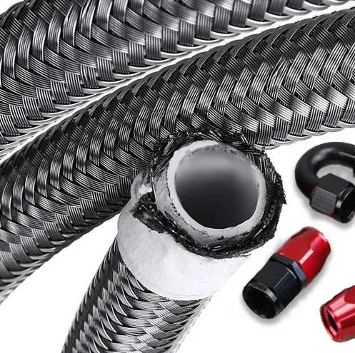 5/16 дюймов гибкие шланги из нержавеющей стали ПТФЕ коленчатый топливный оливковый охладитель шланги