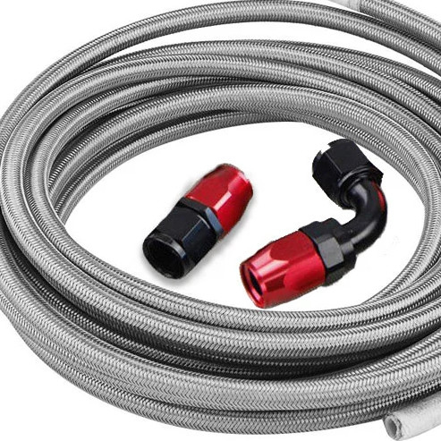 5/16 дюймов гибкие шланги из нержавеющей стали ПТФЕ коленчатый топливный оливковый охладитель шланги