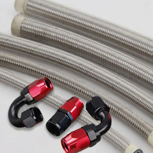 5/16 дюймов гибкие шланги из нержавеющей стали ПТФЕ коленчатый топливный оливковый охладитель шланги