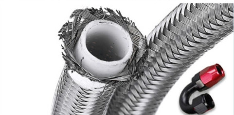 5/16 дюймов гибкие шланги из нержавеющей стали ПТФЕ коленчатый топливный оливковый охладитель шланги