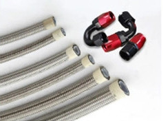 5/16 дюймов гибкие шланги из нержавеющей стали ПТФЕ коленчатый топливный оливковый охладитель шланги