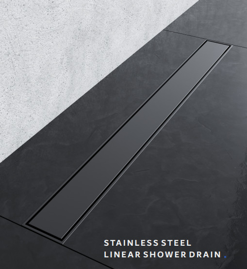 Линейный тип Серое Душевые канализации DIA 50 мм Черный Линейный Канализация