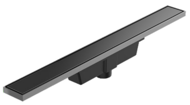 Линейный тип Серое Душевые канализации DIA 50 мм Черный Линейный Канализация