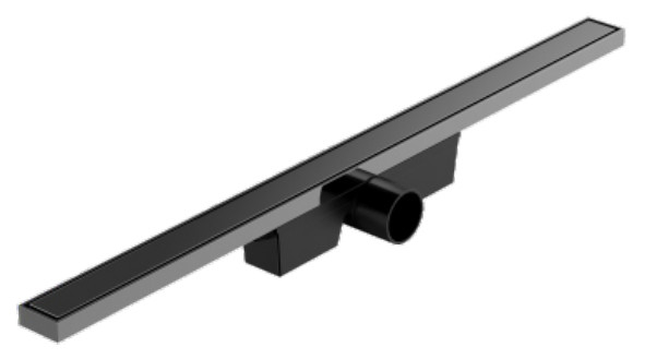 Линейный тип Серое Душевые канализации DIA 50 мм Черный Линейный Канализация